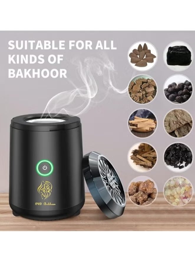 عود بخور BK-18 بخور كهربائي صغير قابل للشحن مبخرة صغيرة من الراتنج موقد مكتب وديكور منزلي مبخرة بخور عربية  - Image 3