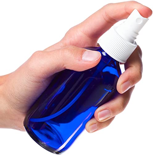 Soft N Style Lotus Light Pure Essential Oils: Blue Glass Bottle with Sprayer, 4 oz - Image 2