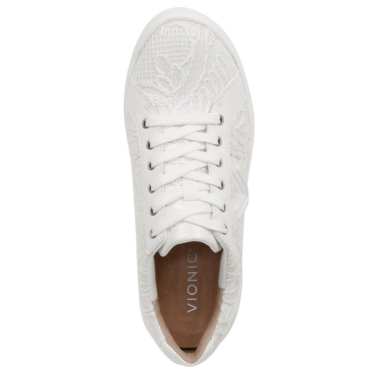 Vionic Womens Kearny Lace Up Sneaker White Lace 9 W - Image 2
