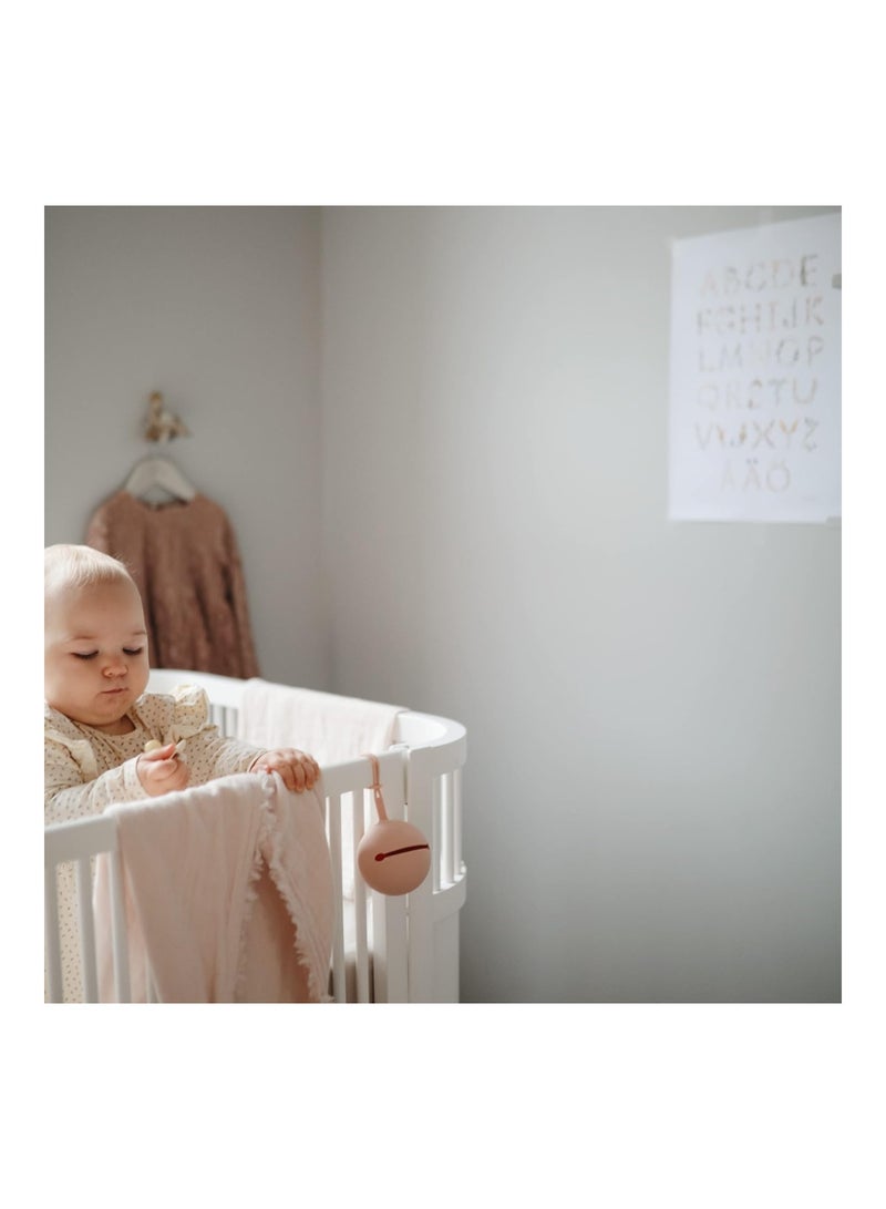 mushie Silicone Pacifier Holder Case (Blush) - Image 3