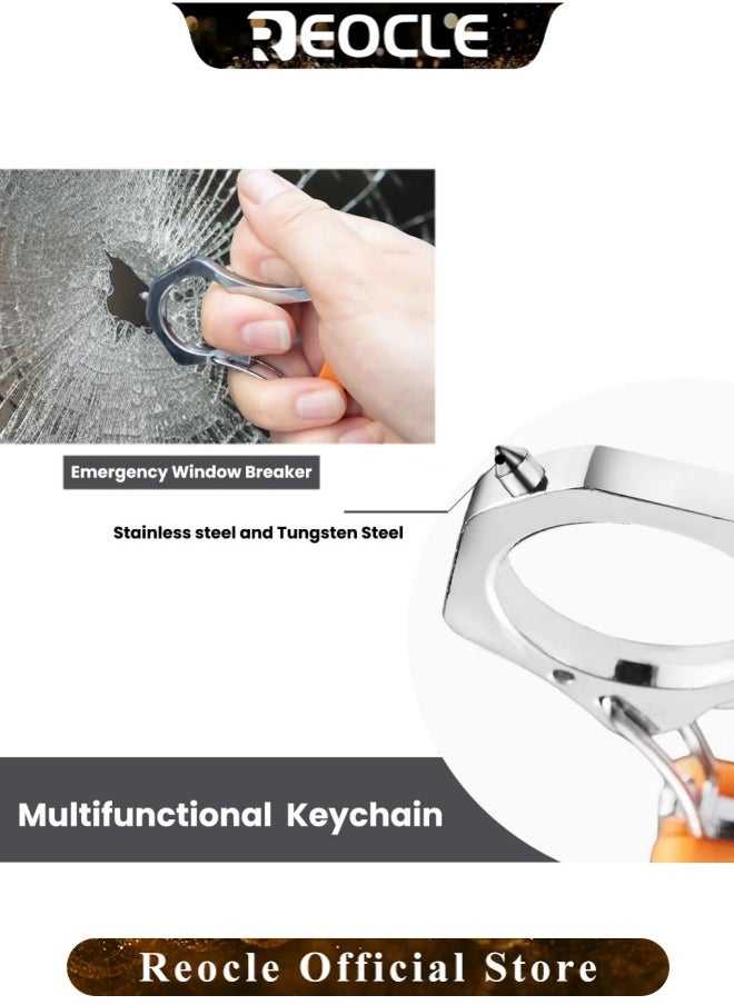 REOCLE Multifunctional Keychain 3 in 1 Keychain Tool Bottle Opener Versatile Car Key Chain Window Breaker Phillips Screwdriver for Repair Emergency Daily Use  - Image 3