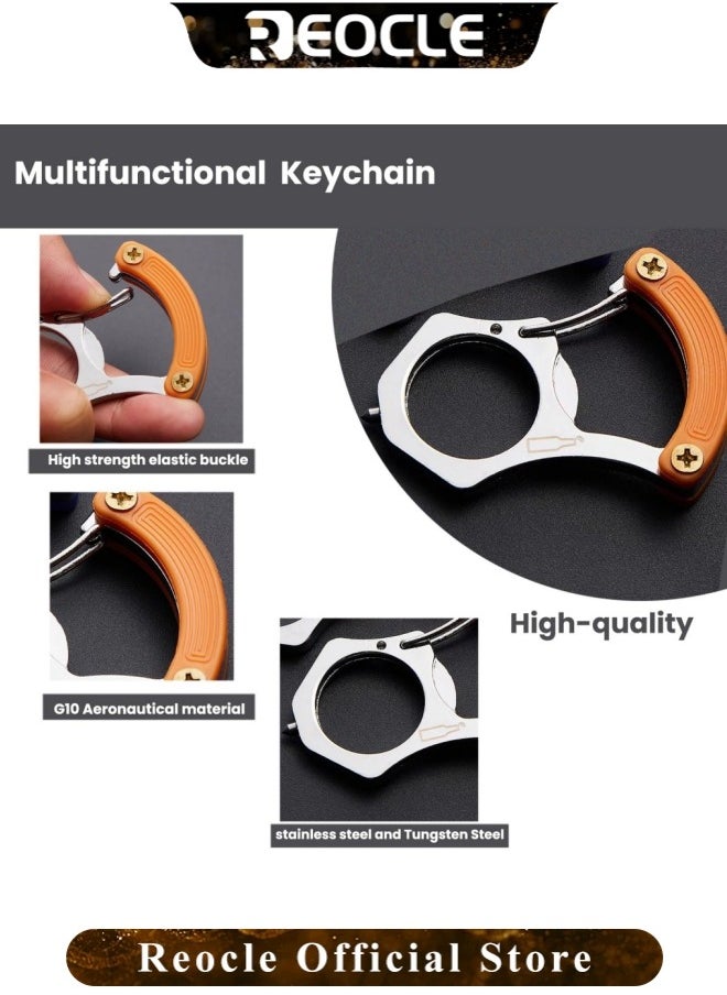 REOCLE Multifunctional Keychain 3 in 1 Keychain Tool Bottle Opener Versatile Car Key Chain Window Breaker Phillips Screwdriver for Repair Emergency Daily Use  - Image 2