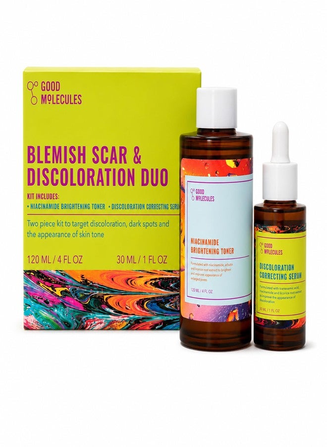 Good Molecules Blemish Scar & Discoloration Duo - Niacinamide Brightening Toner (120 ml/4 oz and Discoloration Correcting Serum (30 ml/ 1 oz - (Set of 2 - Image 1