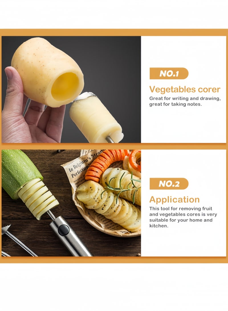 nihao 304 Stainless Steel Vegetable Corer Digging Tool Vegetable Cutter Set - Image 2