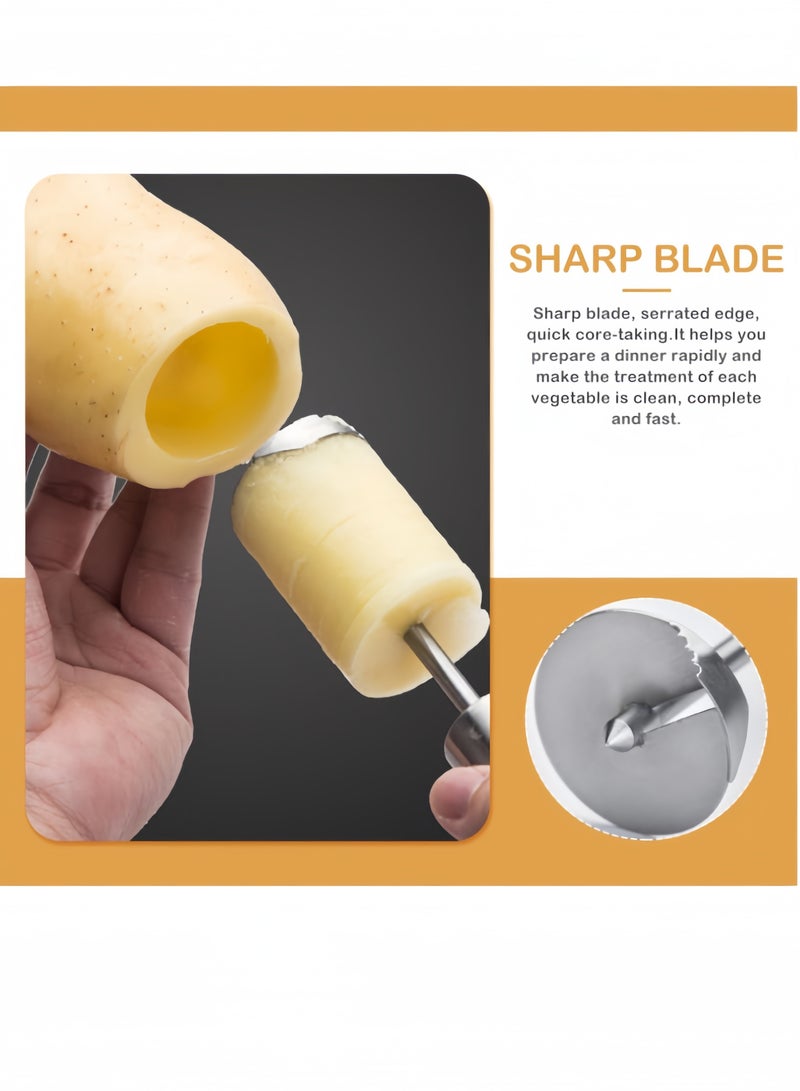 nihao 304 Stainless Steel Vegetable Corer Digging Tool Vegetable Cutter Set - Image 5