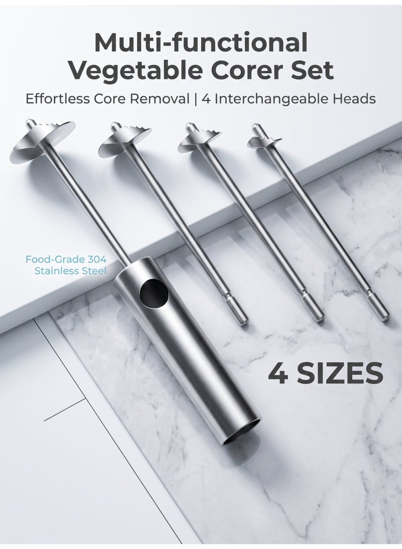 nihao 304 Stainless Steel Vegetable Corer Digging Tool Vegetable Cutter Set - Image 1