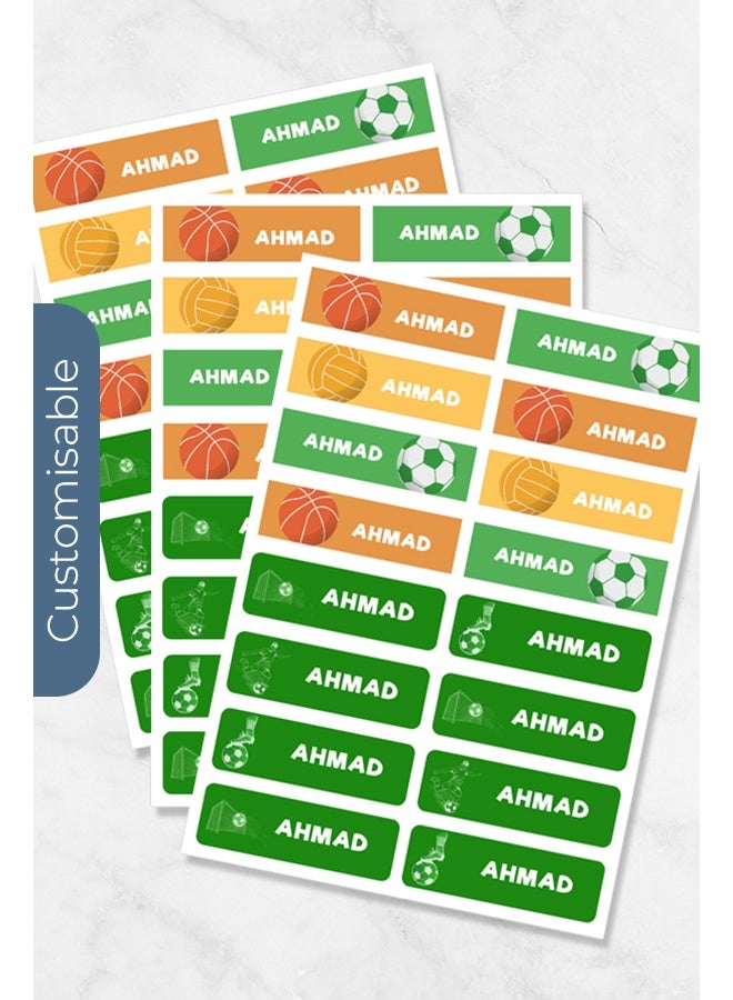 شير ذا لوف  ملصقات أسماء نجوم كرة القدم – ملصقات رياضية مخصصة للمدرسة - Image 1