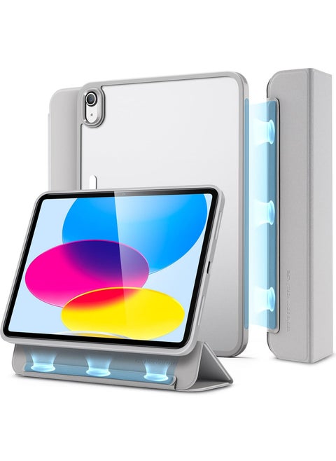 iPad 10th Generation Case (2022), iPad 10.9 Inch Case with Detachable Magnetic Cover, Smart Trifold Stand with Hard Shell Back, Slim and Light, Auto Wake/Sleep, Ascend Series, Frosted Grey
