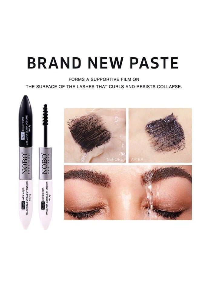 Nobo Voluminous Super Star Waterproof Hydrofuge 2in1 Mascara - Image 4