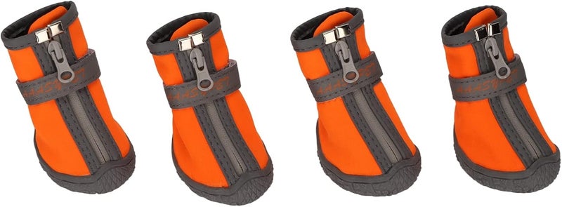 Dog Soft Sole Shoes, Breathable Pet Boots with Reflective Strips, Non Slip Hiking Shoes for Outdoor Dogs (4#) - Image 2