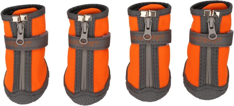Dog Soft Sole Shoes, Breathable Pet Boots with Reflective Strips, Non Slip Hiking Shoes for Outdoor Dogs (4#) - Image 1