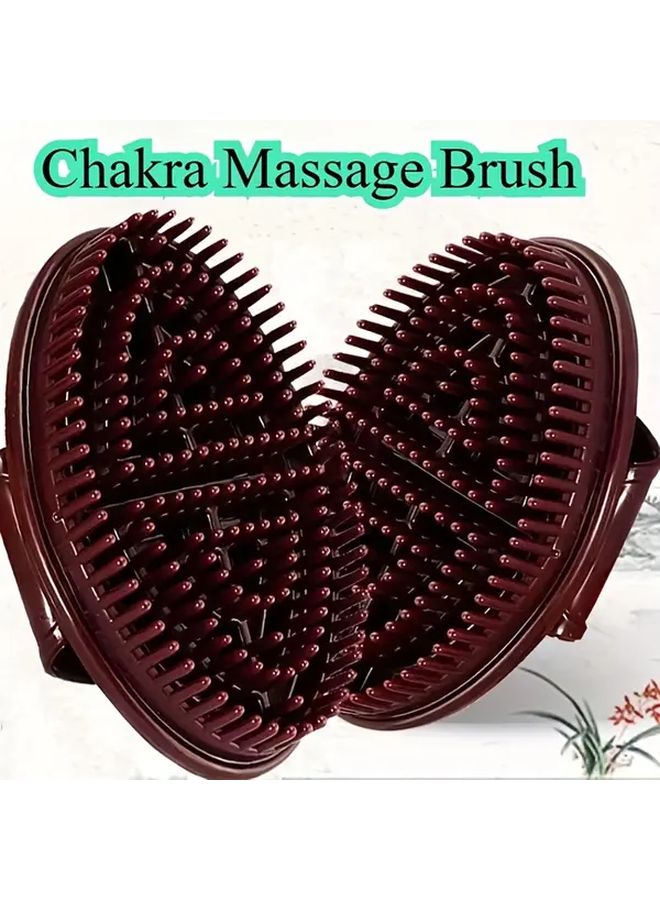 Chakra Massage Brush Set Of 2 Manual Body Massager Dual Sided Alcohol Battery Free - Image 1