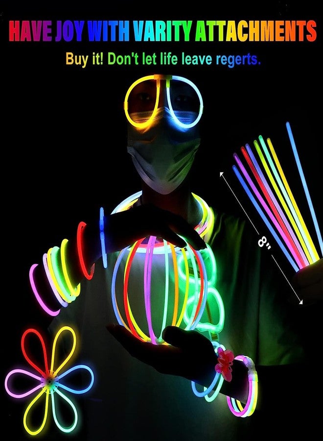 Chocozone Light up Toys 56pc Party Pack Glowsticks Mixed Colors Party Favors for Kids Birthdays Toys for Boys Girls (40 Glowsticks) - Image 3