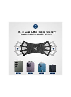 VUP Silicone Bike Phone Mount for iPhone Xs Max/XR/8 Plus/7, Galaxy S10 Plus/S9/S8, Google Pixel 3/2 XL, Universal Bicycle Motorcycle Handlebars Adjustable Cell Phone Holder, 360° Rotation,Black  - Image 4