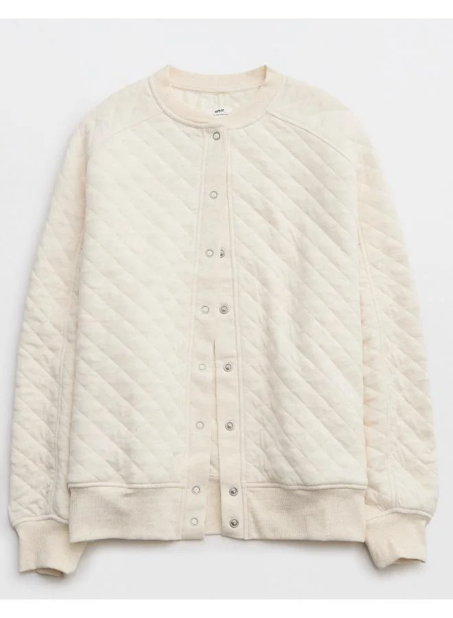 Aerie Aerie Quilted Cardi Bomber