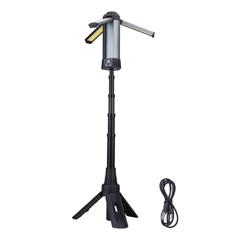 Cob LED Work Light 6000mAh Lithium-Ion Battery 7 Lighting Modes Magnetic Base Work Light - Adjustable 90° Vertical 270° Horizontal Rotation Rechargeable Portable Lantern for Camping Outdoor Car Repair - Image 1