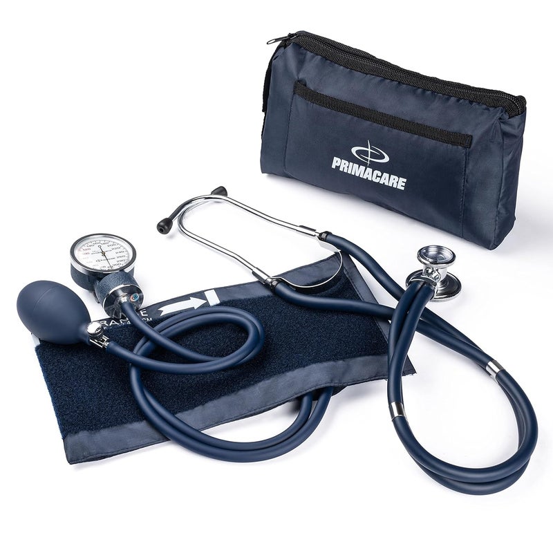 PRIMACARE بريمكير DS9181BL مقياس ضغط الدم الأنيوريد المحترف و سماعة سبراغ راباتور اليدوية مع طقم ضغط الدم مع كفة وحقيبة حمل زرقاء - Image 1