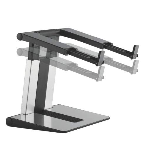 LIONS HEAD Traders Lions Head Adjustable Laptop Stand with Tabletop Laptop Stand Ergonomic Foldable Portable Laptop Stand Holder Compatible for MacBook, HP, Dell, Lenovo & All Other Notebook (Sliver) with Black - Image 3