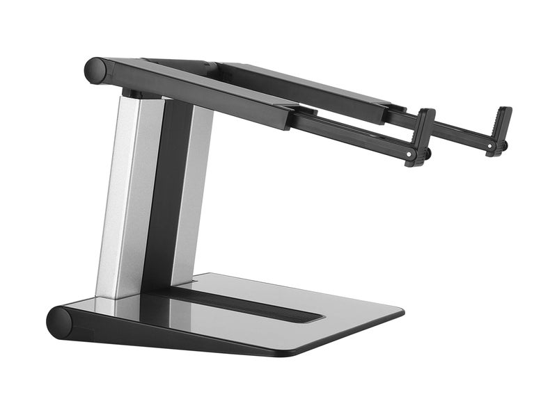 LIONS HEAD Traders Lions Head Adjustable Laptop Stand with Tabletop Laptop Stand Ergonomic Foldable Portable Laptop Stand Holder Compatible for MacBook, HP, Dell, Lenovo & All Other Notebook (Sliver) with Black - Image 4
