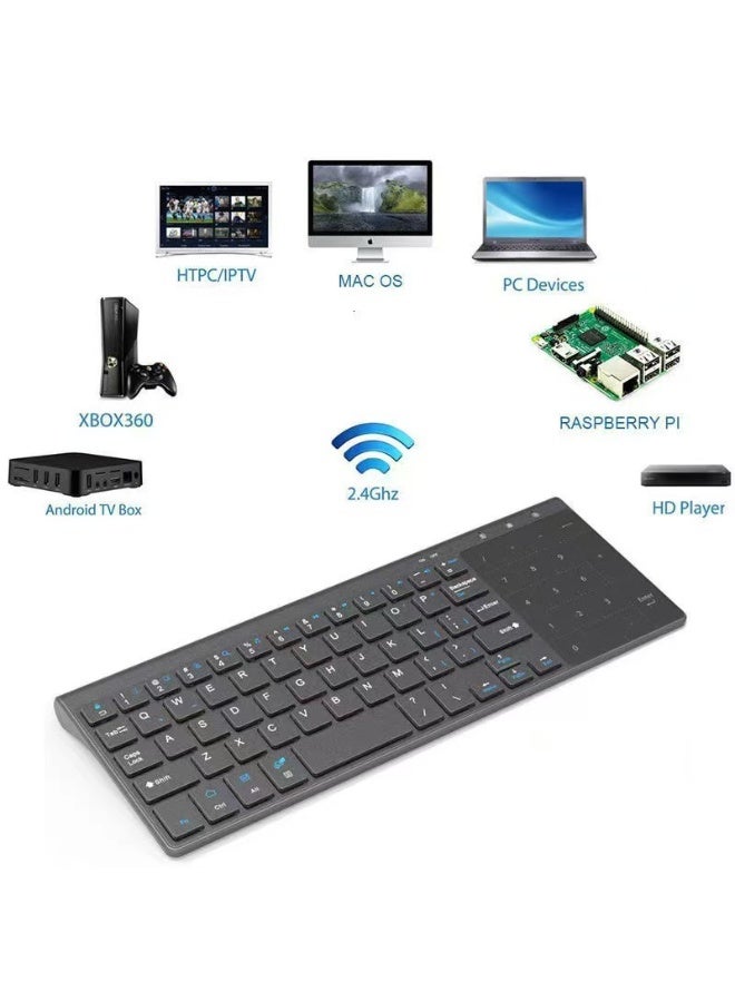 KUYING Mini USB Wireless Bluetooth With Touchpad Mouse Keyboard  - Image 2