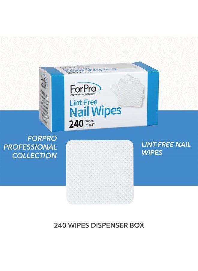 ForPro Professional Collection ForPro Lint-Free Nail Wipes, 2" x 2", Non-Woven Fabric Nail Wipes for Nail Polish Removal, White, 240-Count  - Image 4