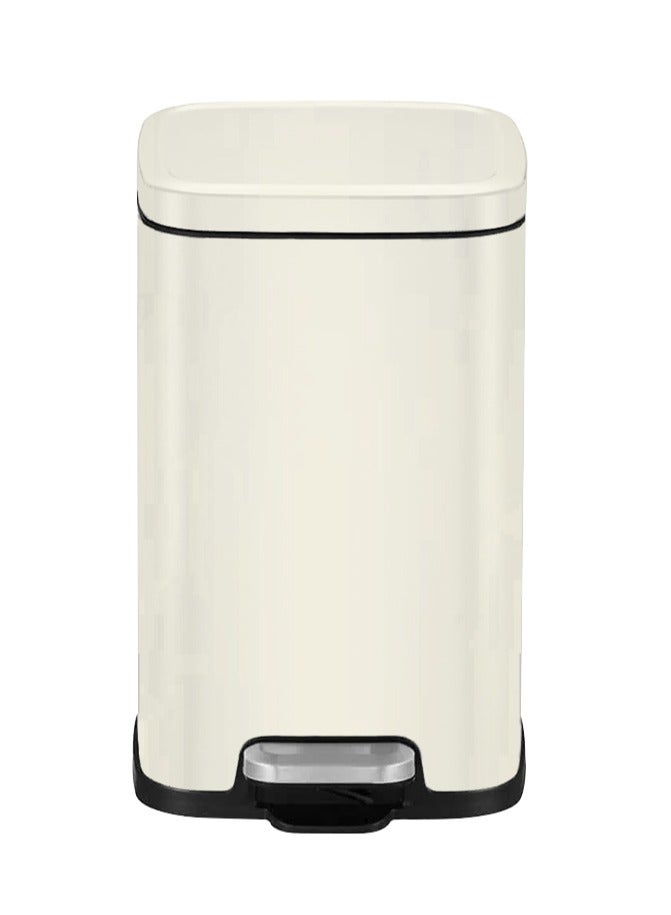 STELLA SERIES | Brushed Stainless Steel Finish | Soft-Closing | Fingerprint-Resistant | Premium Pedal Trash Bin | Multiple Sizes ( 6 - 12 L) To Suit Different Places | 9 Liters | Beige