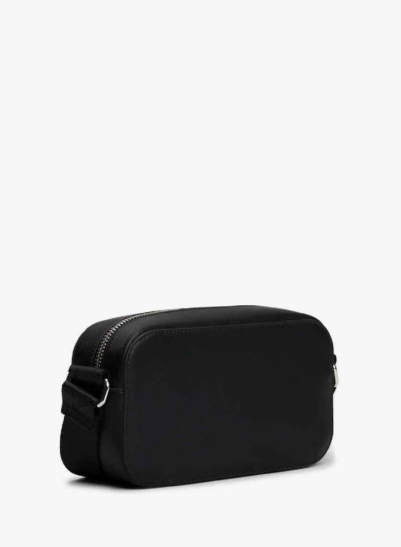 Tommy Jeans Black Essential Metal Logo Crossbody Camera Bag for Women | Best Price UAE