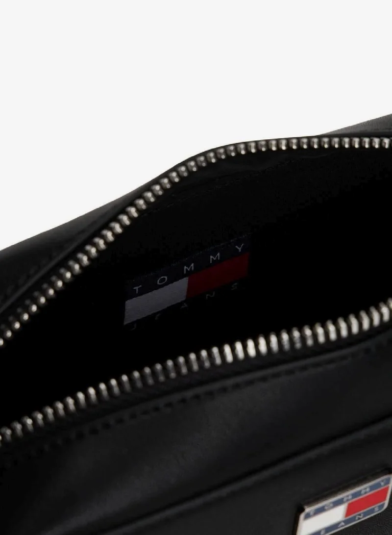 Tommy Jeans Black Essential Metal Logo Crossbody Camera Bag for Women | Best Price UAE