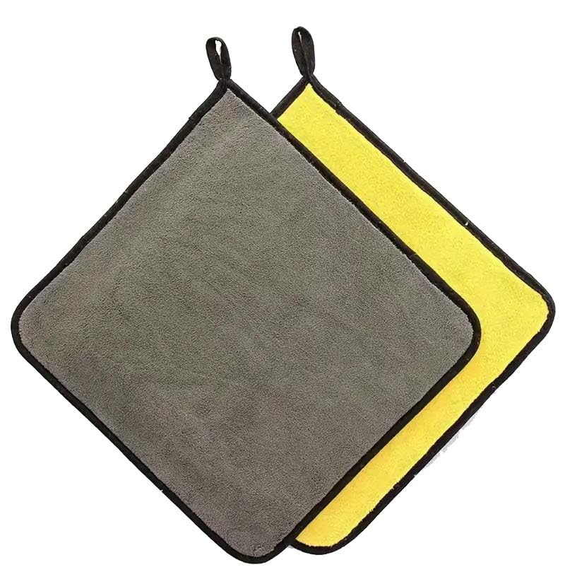 HSR Car Accessices Cleaning 800 GSM Microfiber Towel for Car Cleaning and Detailing - Dual Sided, Extra Thick Plush Microfiber Cloth - 40cm x 40cm (Pack of 2) - Image 1
