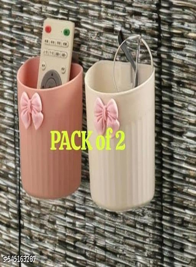 2PIS Combo (White + Pink) SELF Adhesive Pencil Holder/Tumbler Holder/Remote Holder /(Pack of 2)(2PIS + Tumbler Holder)/13_KP2463 - Image 2