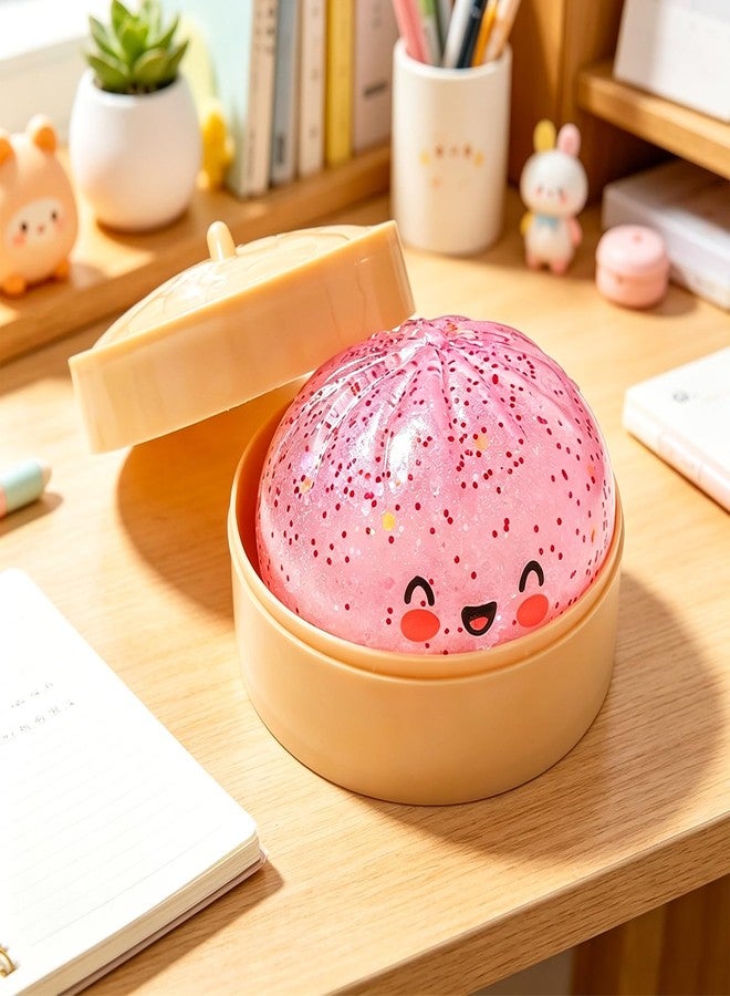 mtlsttbd Dumpling 2026 New Glitter Soft Box, Stress Relief, Soft Squeeze Decompression Dough, Dumpling Soft for Stress Relief (Pink) - Image 1