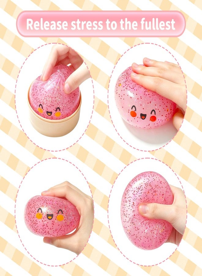 mtlsttbd Dumpling 2026 New Glitter Soft Box, Stress Relief, Soft Squeeze Decompression Dough, Dumpling Soft for Stress Relief (Pink) - Image 4
