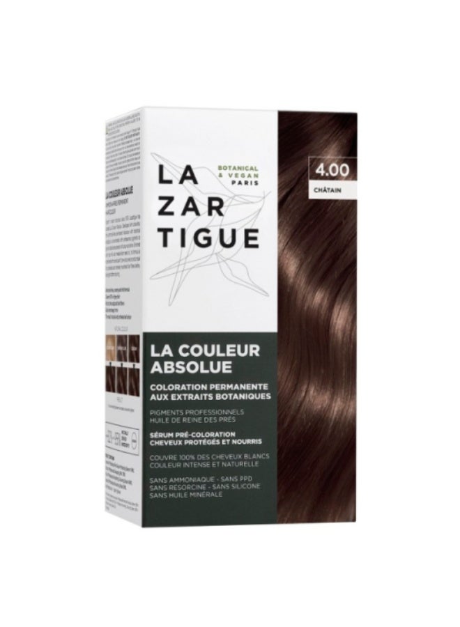 Lazartigue Permanent Hair Color 4.00 Chestnut - Image 1