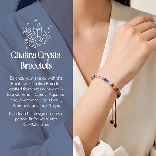 Suhctuptx Get Well Gifts for Women, 8pcs Unique Inspirational Sympathy Gift Baskets Farewell Good Luck New Beginnings Gifts w/Spiritual Healing Bracelets for Her Sister Friend Friendship Mom Coworker - Image 5