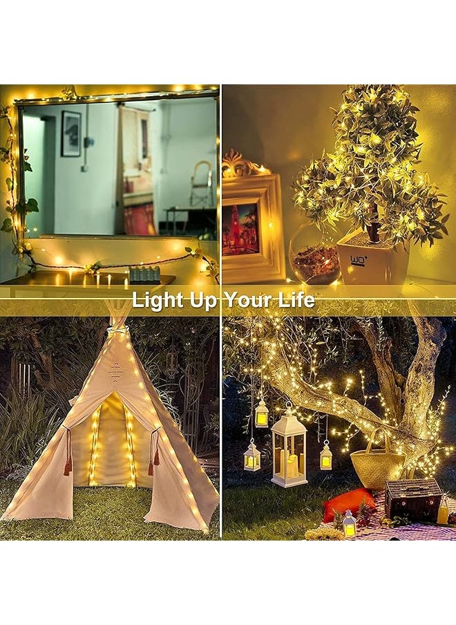 Arabest Fairy Lights Battery Operated 20M 200 Led Battery Operated Lights With Remote 8 Modes Copper Wire Waterproof Twinkle Lights For Wedding Centerpiece Bedroom Party Table Decor Warm White  - Image 5