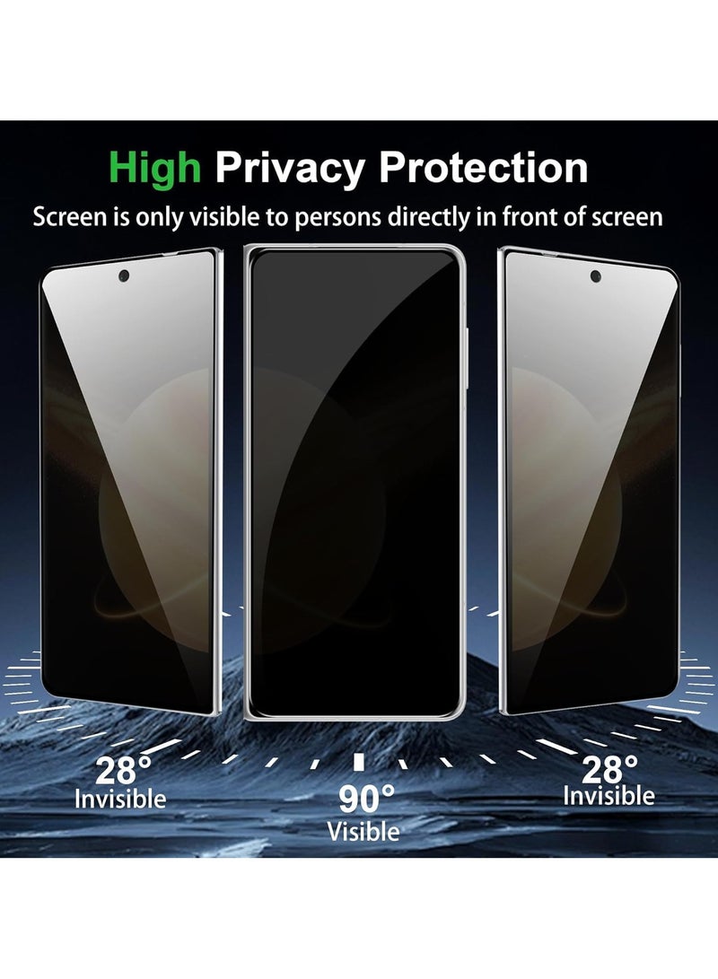 General Privacy Screen Protector Compatible with Honor Magic V3 5G, [2 Pack] Tempered Glass and [2 Pack] Camera Lens Protector, Anti-Scratch 9H Hardness Bubble-Free  - Image 2