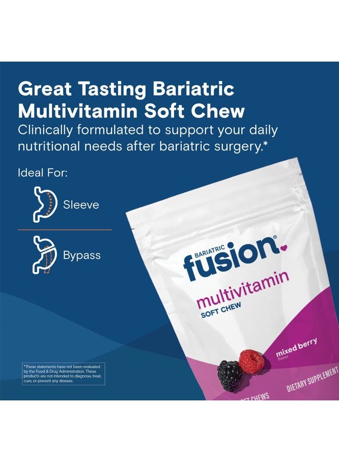Bariatric Fusion فيتامينات متعددة لمرضى السمنة بنكهة التوت المختلط | مضغ لذيذ خالي من السكر بعد جراحة السمنة | 60 حبة | إمداد لمدة شهر - Image 2