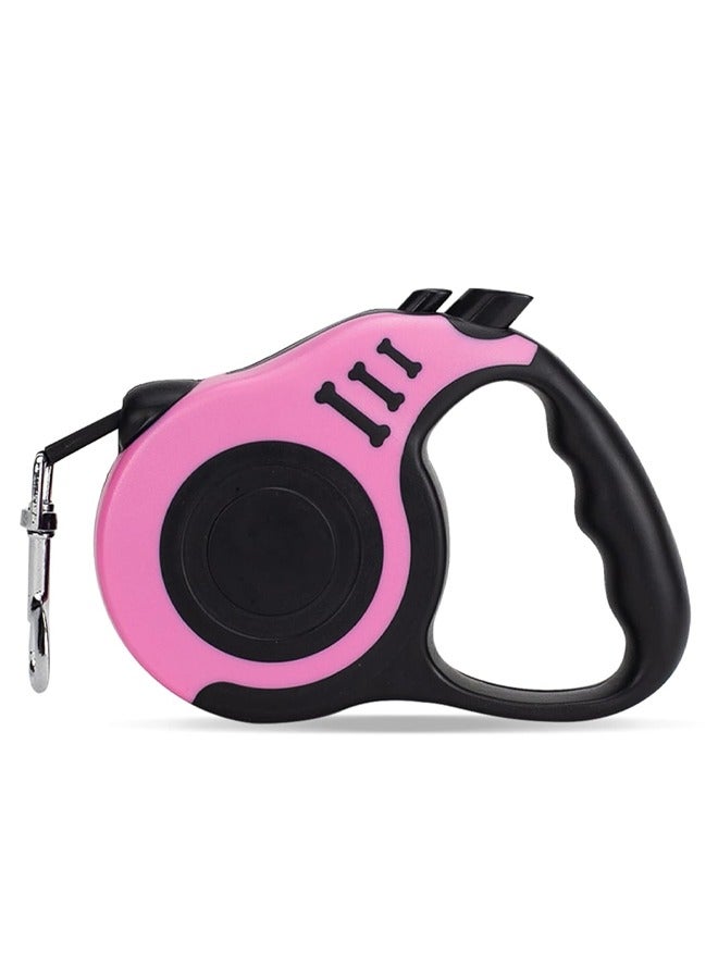 HY Retractable Dog Leash Automatic Telescopic Tractor Dog Tape, Pet Tape 16 FT Durable and Convenient, with Non-Slip Handle, Suitable for Small and Medium-Sized Dogs Pink - Image 1