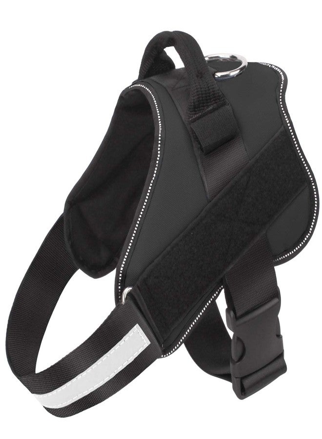 Bolux Dog Harness, No-Pull Reflective Dog Vest, Breathable Adjustable Pet Harness with Handle for Outdoor Walking - No More Pulling, Tugging or Choking (Black, S) - Image 1