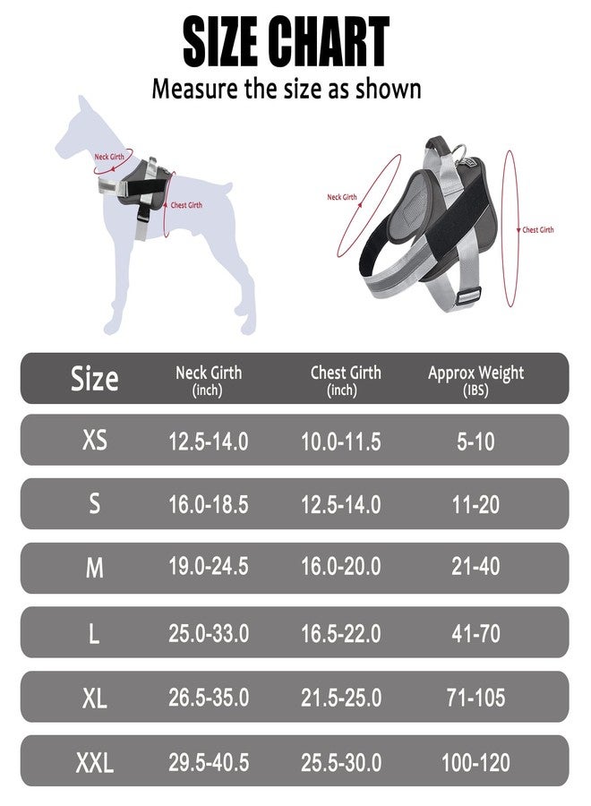 Bolux Dog Harness, No-Pull Reflective Dog Vest, Breathable Adjustable Pet Harness with Handle for Outdoor Walking - No More Pulling, Tugging or Choking (Black, S) - Image 4