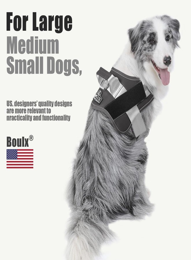 Bolux Dog Harness, No-Pull Reflective Dog Vest, Breathable Adjustable Pet Harness with Handle for Outdoor Walking - No More Pulling, Tugging or Choking (Black, S) - Image 5