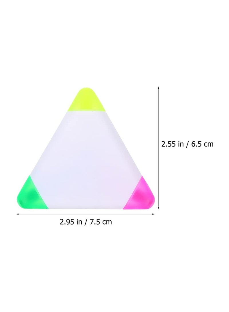 KASTWAVE 9pcs Petals Highlighters Triangle Shape Watercolor Highlighter Pens 3 in 1 Chisel Tip Marker Pen Kids Drawing Painting Pens for Note Taking Coloring Books Art Project - Image 2