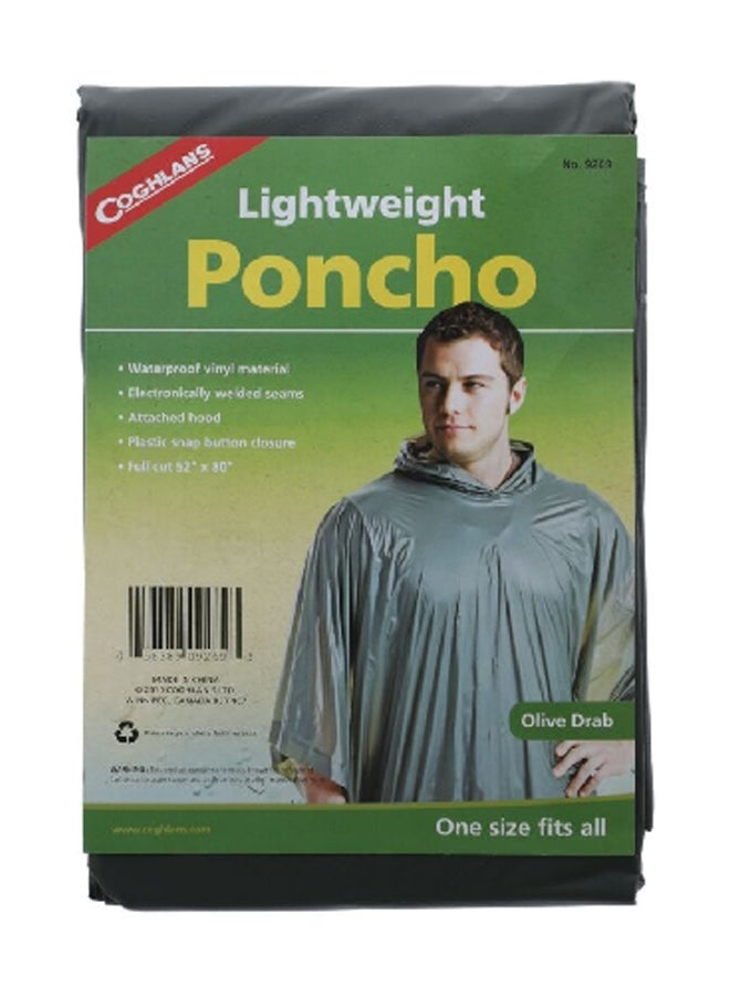 كوغلانز سترة مطر خفيفة الوزن مزودة بغطاء رأس باللون الرمادي، بأبعاد 52 × 80 إنش 9269