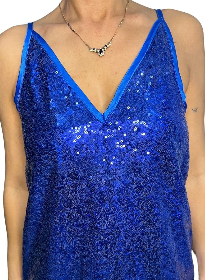 VENTIUP Sequin Blouse Blue  - Image 4