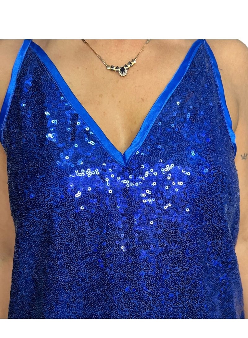 VENTIUP Sequin Blouse Blue  - Image 5