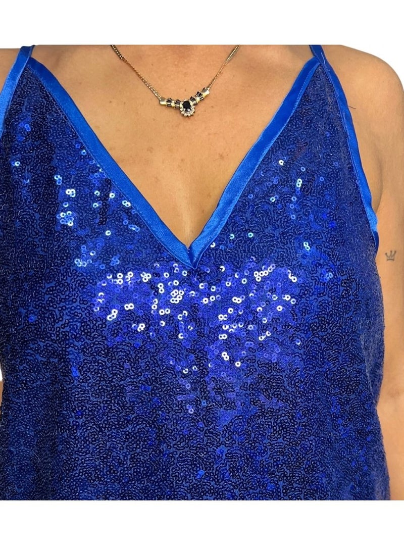 VENTIUP Sequin Blouse Blue  - Image 3