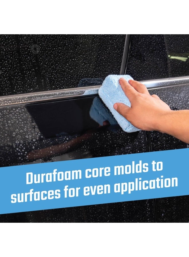 Bluejw Microfiber Applicator Pad-10 Pack, Car Wash Sponge, Premium Microfiber Sponge and Cleaning Pads, Car Detailing Supplies, Blue - Image 5