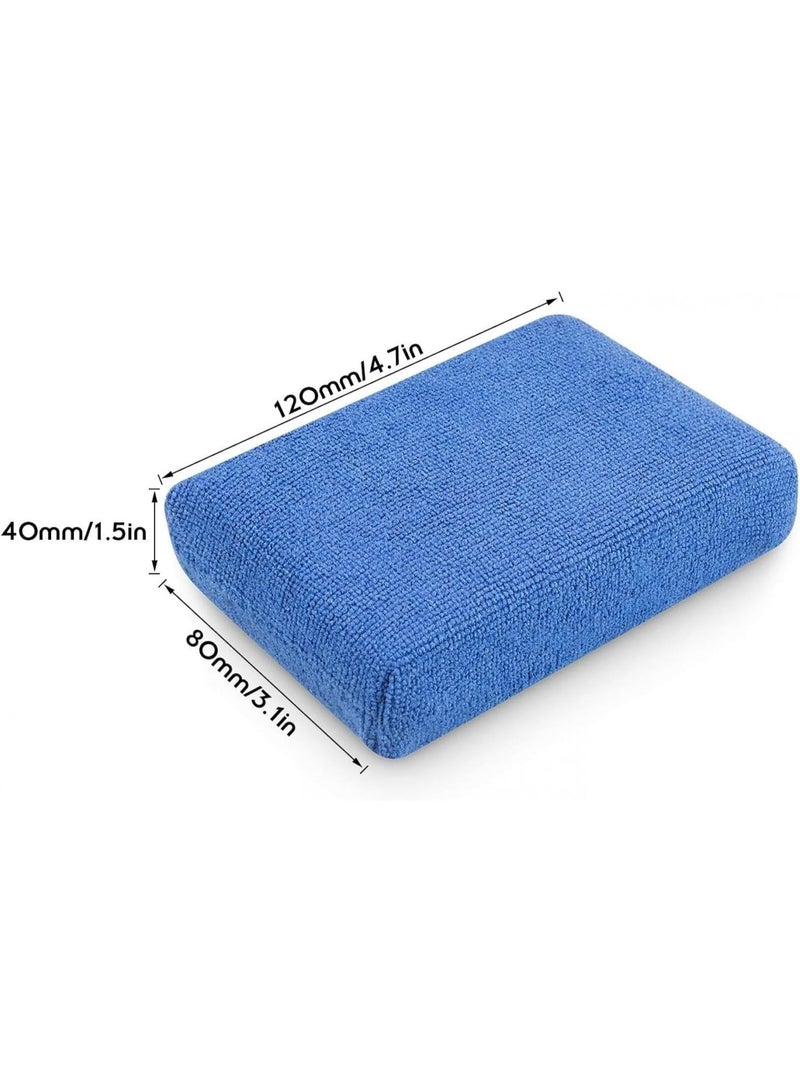 Bluejw Microfiber Applicator Pad-10 Pack, Car Wash Sponge, Premium Microfiber Sponge and Cleaning Pads, Car Detailing Supplies, Blue - Image 2