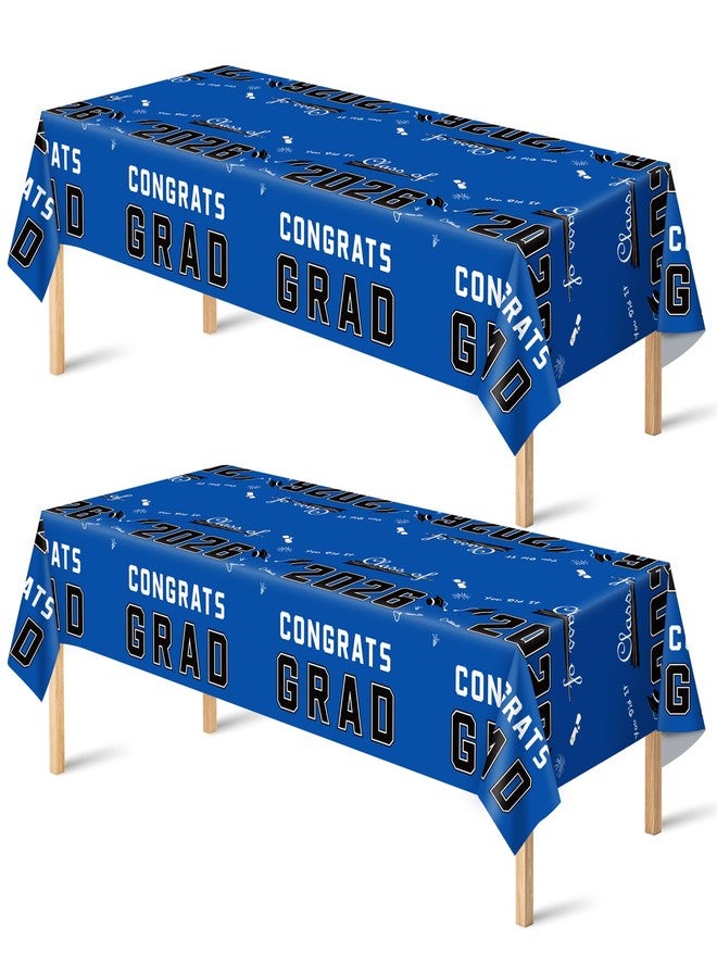 OHOME Graduation Decorations 2025 - Class of 2025 - Plastic Blue Tablecloth for Graduation Party Decorations - Class of 2025 Decorations Party Favors Supplies Banner,54" X 108" - Image 1