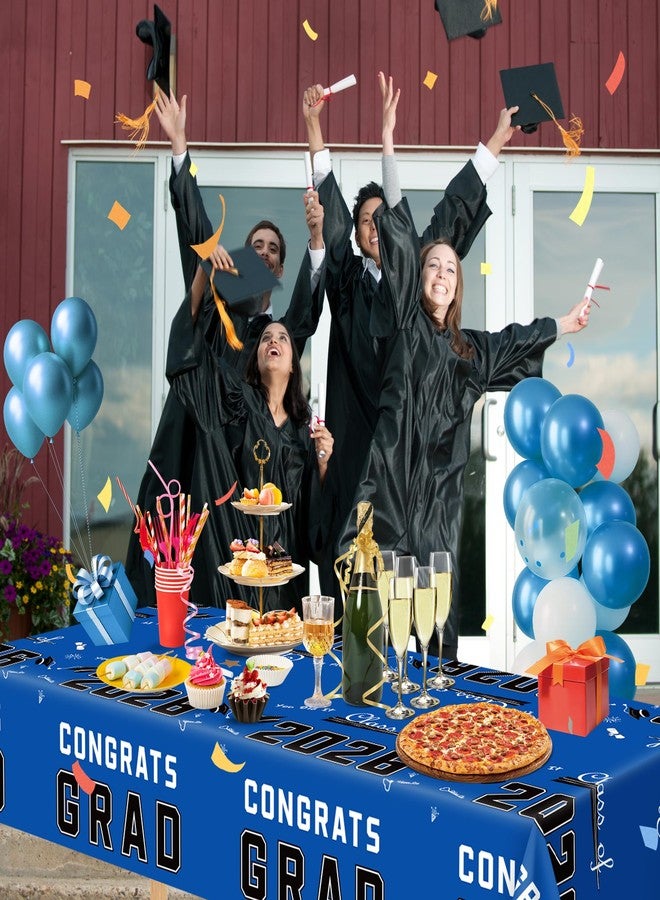 OHOME Graduation Decorations 2025 - Class of 2025 - Plastic Blue Tablecloth for Graduation Party Decorations - Class of 2025 Decorations Party Favors Supplies Banner,54" X 108" - Image 5